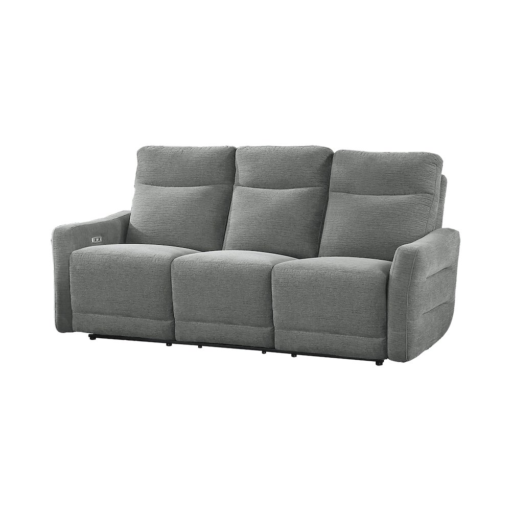 Edition Chenille Power Double Reclining Sofa In Gray. Picture 1