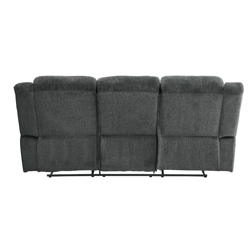 Nutmeg Chenille Double Reclining Sofa In Gray. Picture 3