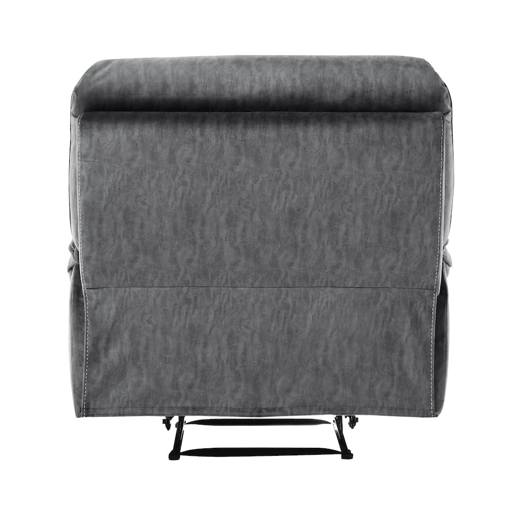 Muirfield Microfiber Reclining Chair In Gray. Picture 3