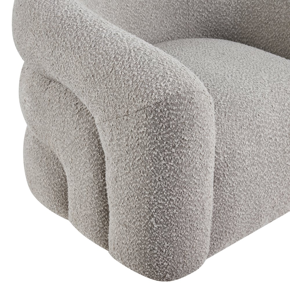 Caldera Boucle Swivel Chair in Gray. Picture 7