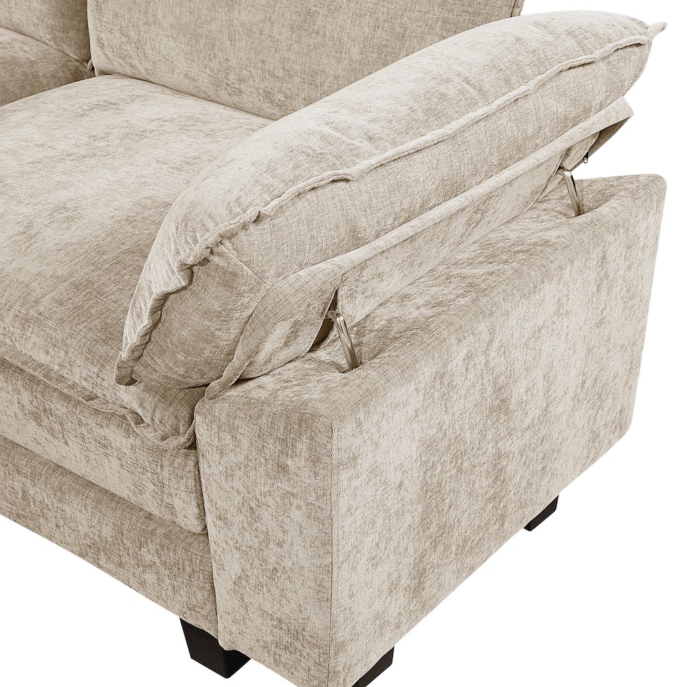 Dublin Chenille Sofa in Taupe. Picture 6