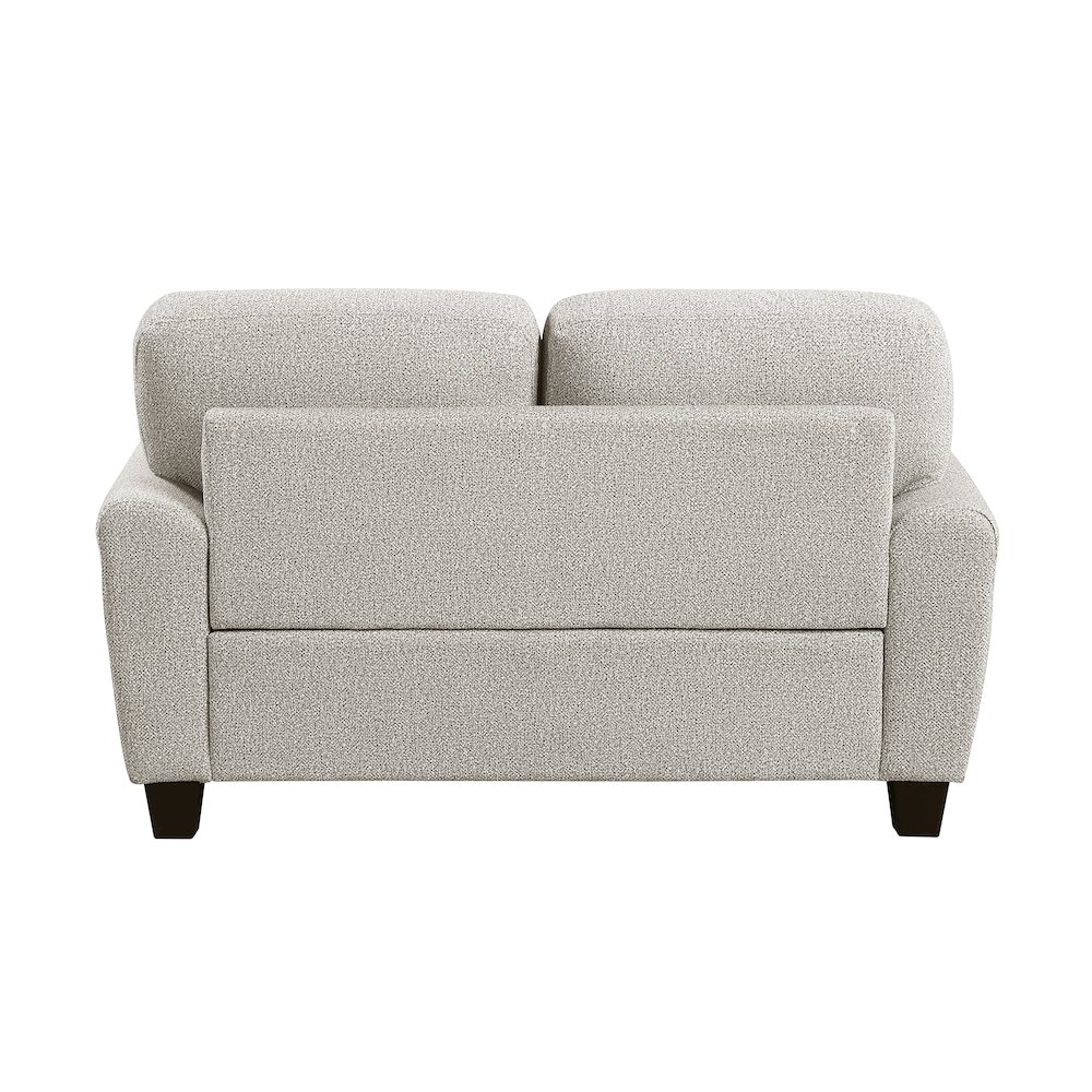 Lemond Chenille Love Seat in Gray. Picture 3