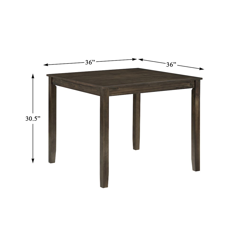 Faust Faux leather Dining Room Table and Chairs (set of 5) in Dark brown. Picture 4