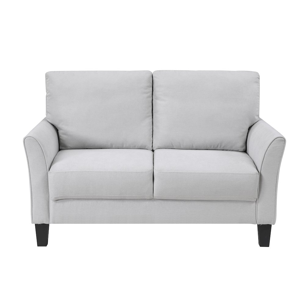Aliana Textured 2pc Set: Sofa, Loveseat in Gray. Picture 7