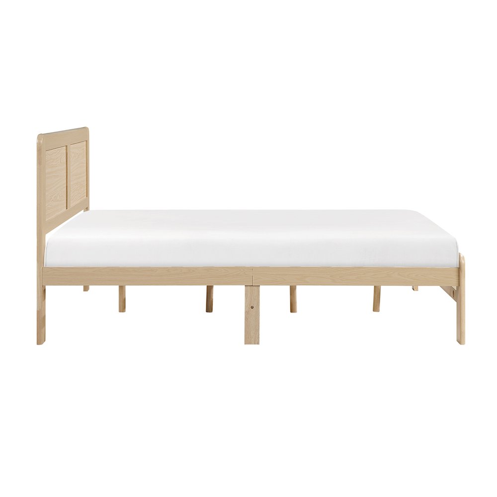 Carter Asian Hardwood Full Platform Bed in Natural. Picture 9