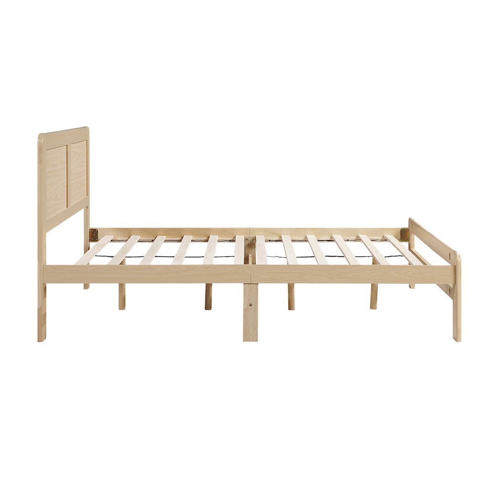 Carter Asian Hardwood Full Platform Bed in Natural. Picture 10