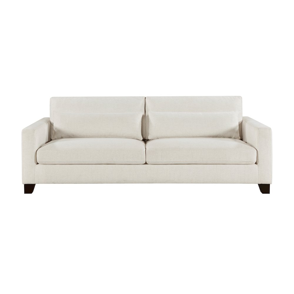 Zeke Textured Sofa in Ivory. Picture 4