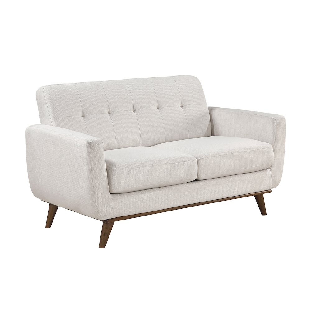 Martina Textured Love Seat in Beige. Picture 1
