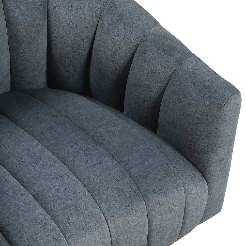 Lonita Velvet Swivel Chair in Dark Gray. Picture 7