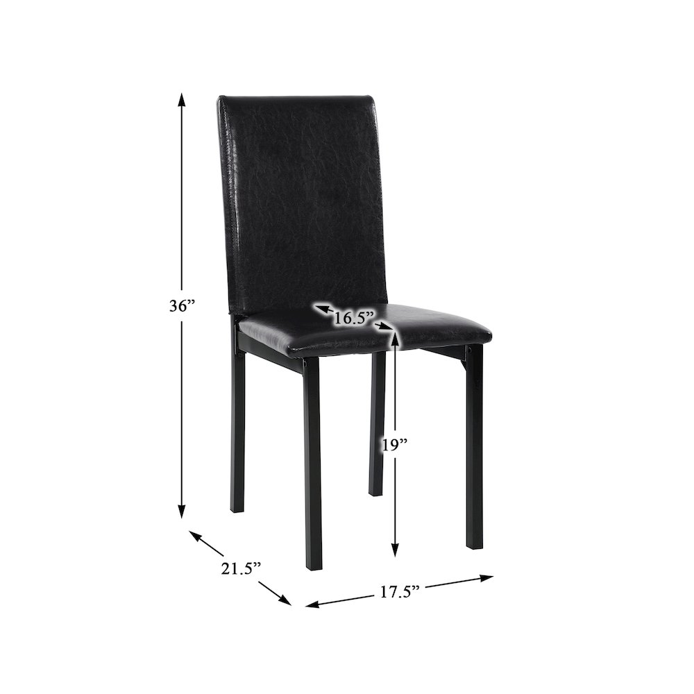 Tempe Metal Dining Room Chair, Set of 4 in Black Finish. Picture 4