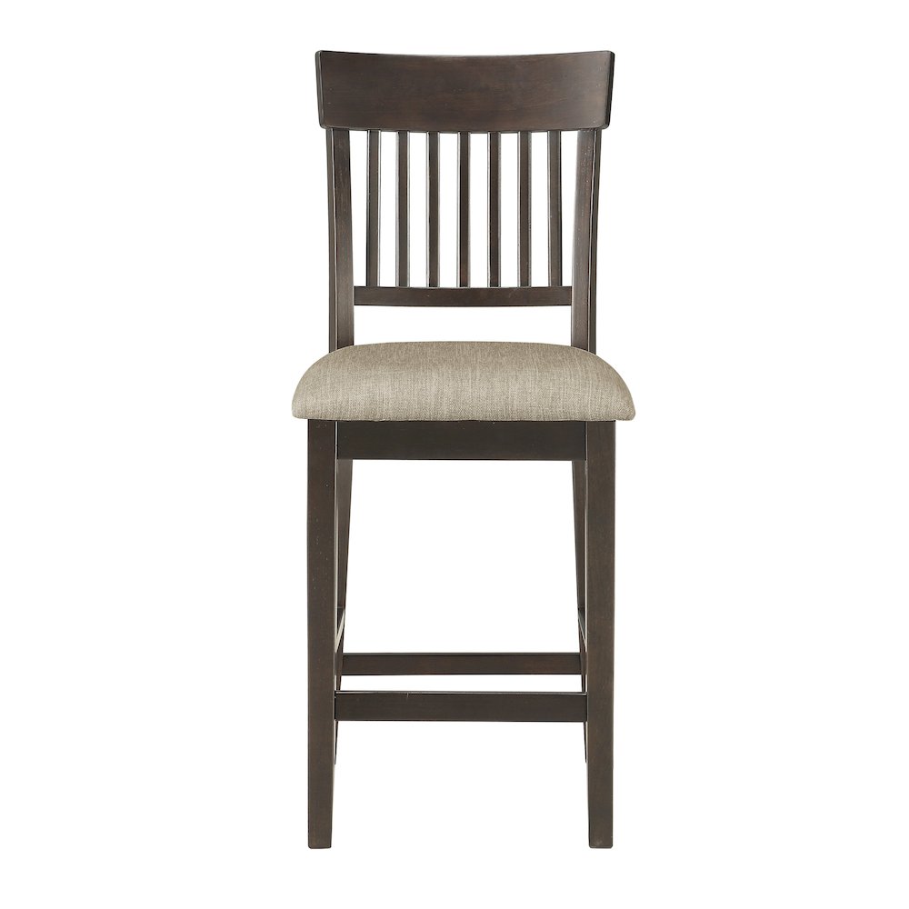 Balin Textured Counter Height Dining Chair, set of 2 in Brown. Picture 3