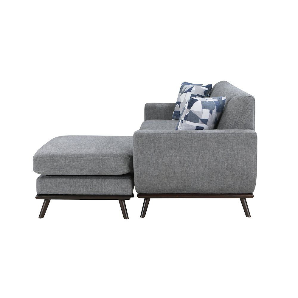 Everton Chenille Reversible Sofa Chaise in Gray. Picture 11