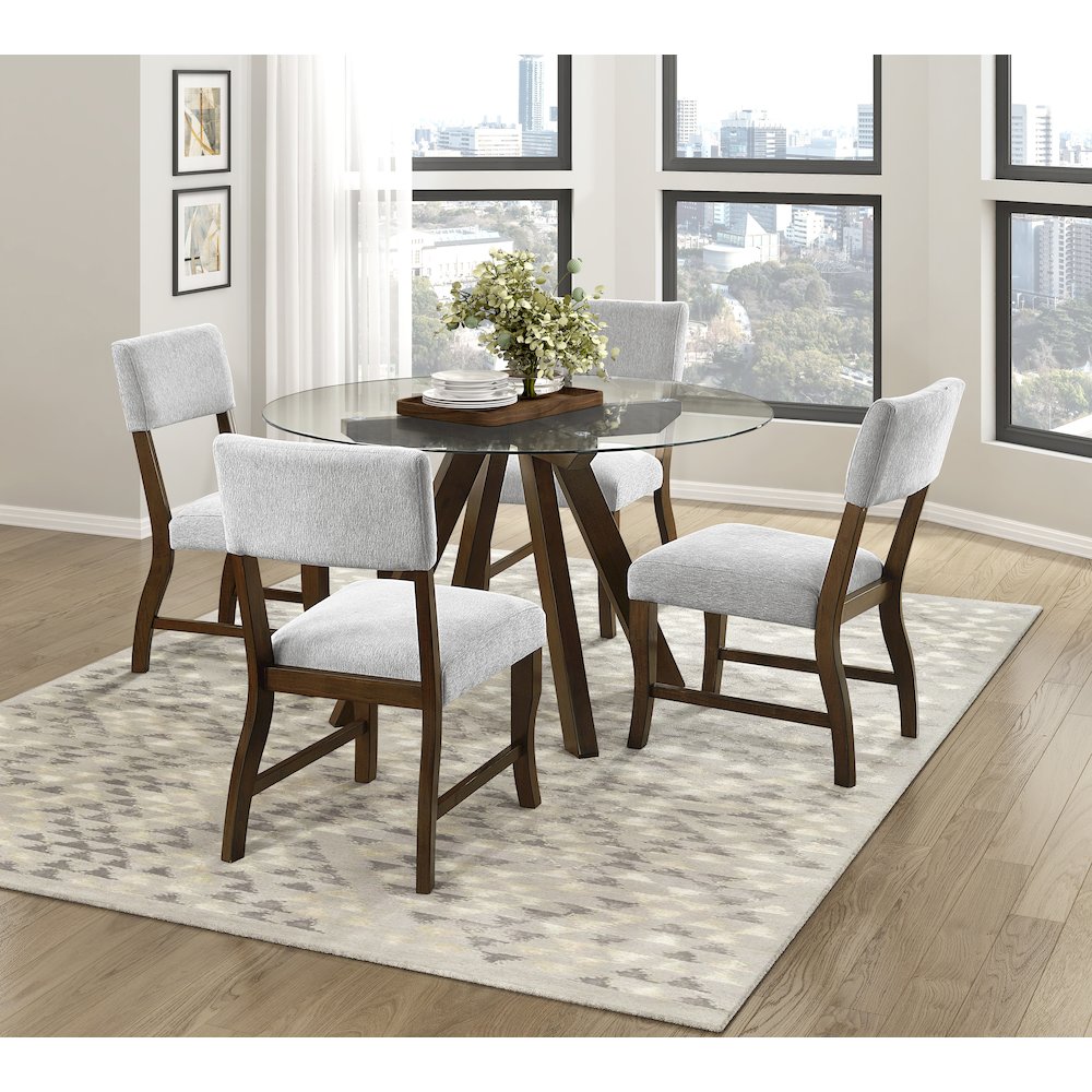 Aiden Chenille Side Chair in Gray. Picture 2