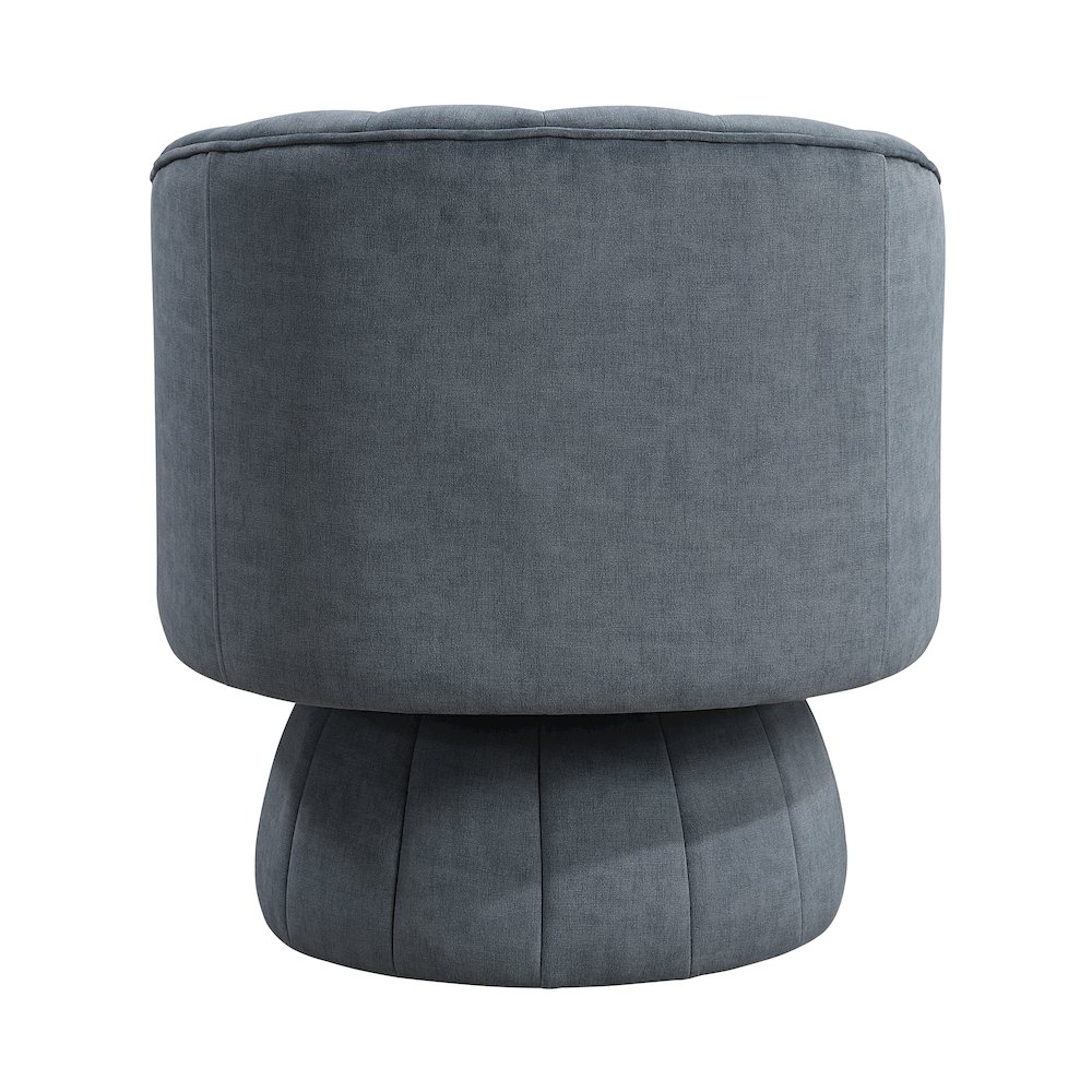 Lonita Velvet Swivel Chair in Dark Gray. Picture 3