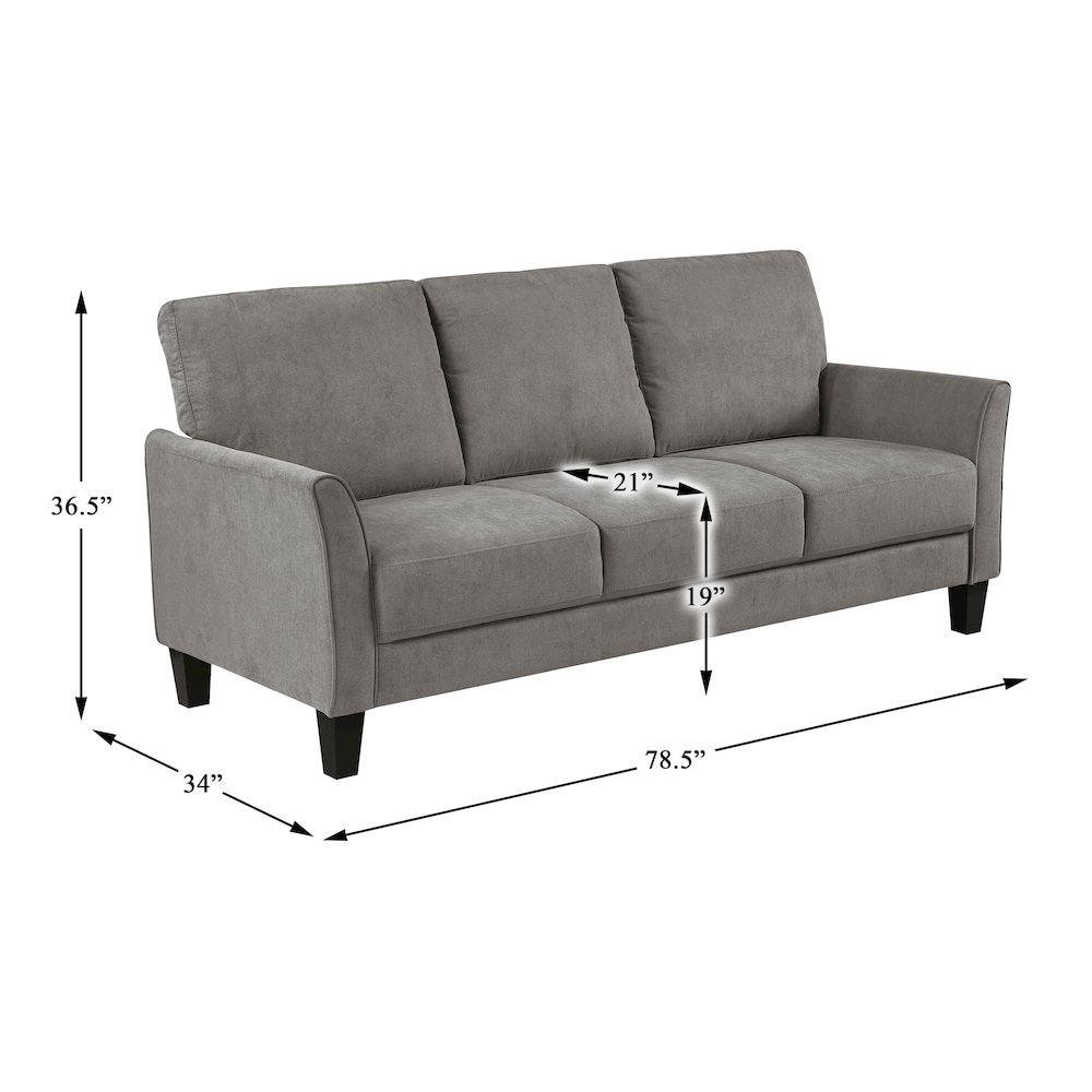 Aliana Textured 3pc Set: Sofa, Loveseat, Chair in Chocolate. Picture 14