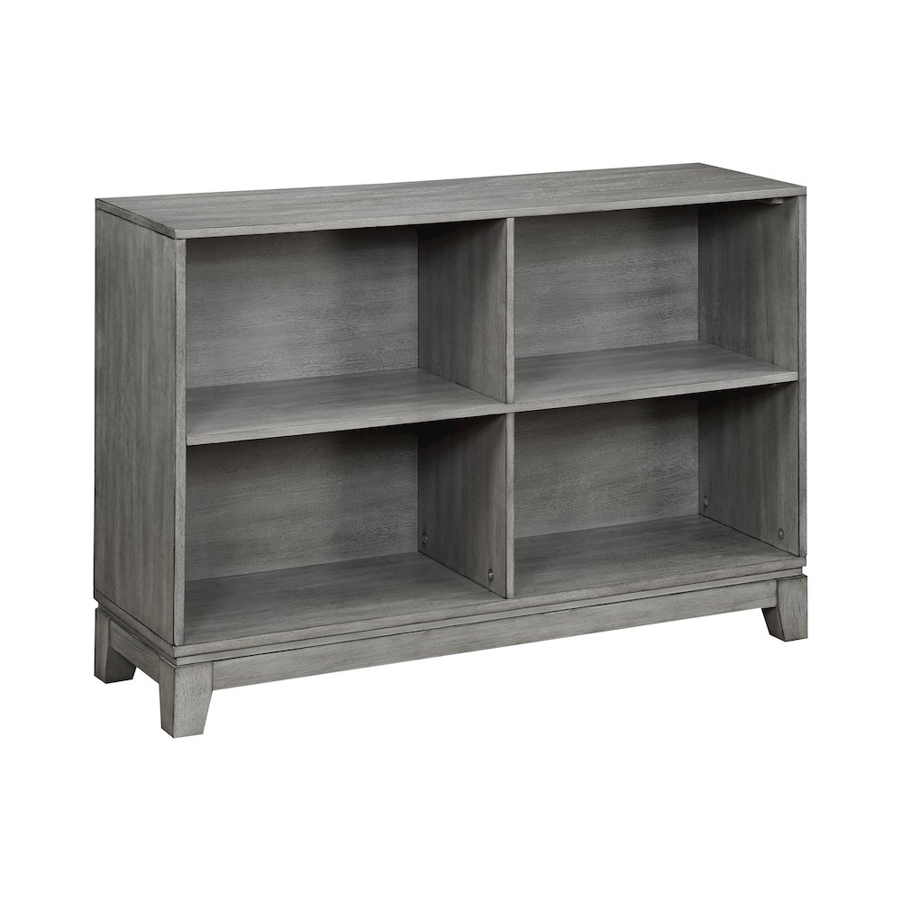 Garretson Acacia Bookcase in Gray. Picture 1