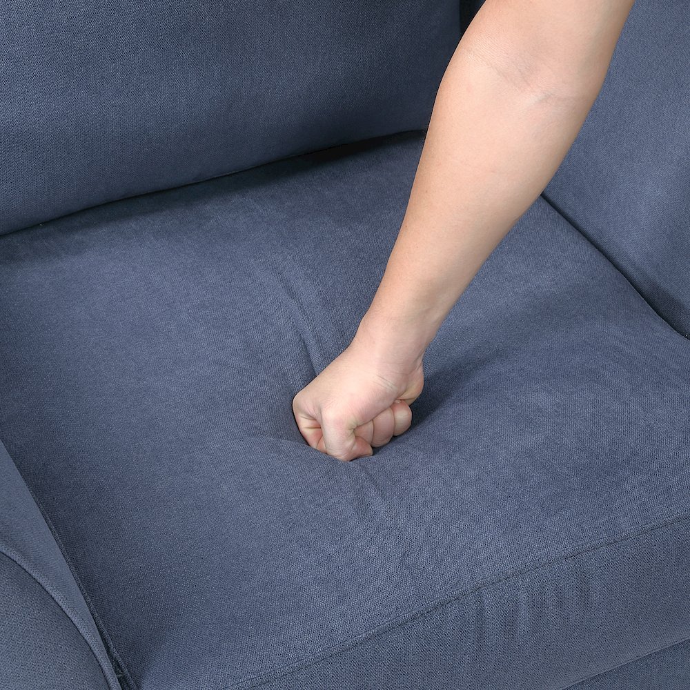 Aliana Textured Love Seat in Blue. Picture 10