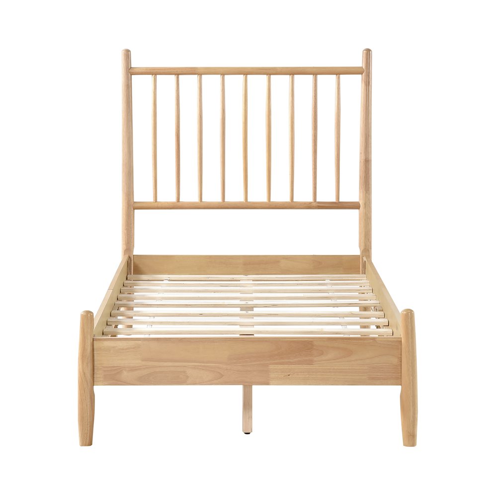 Brickell Rubberwood Twin Platform Bed in Natural. Picture 5