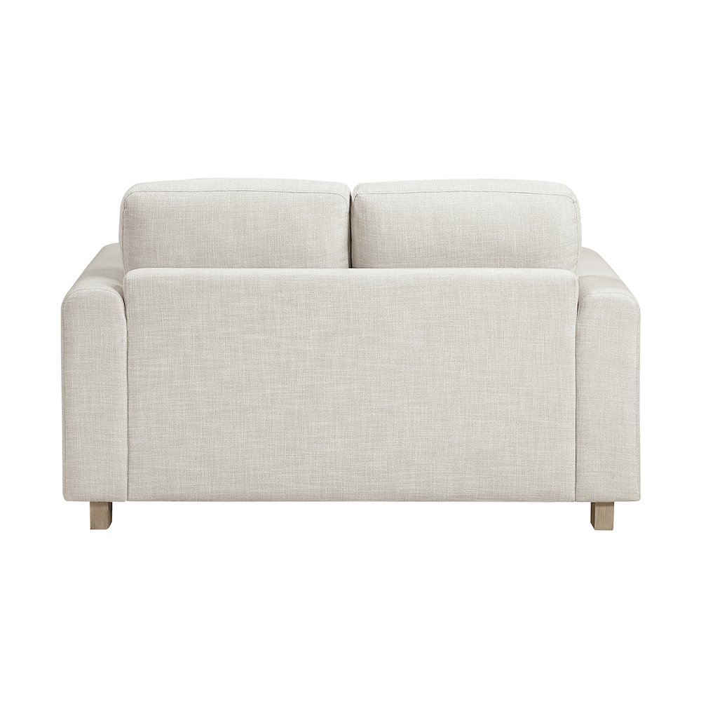 Echo Textured Love Seat in Beige. Picture 3