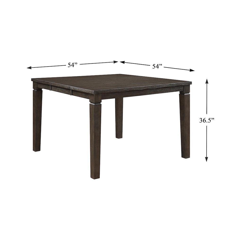 Victoria Asian Hardwood Dining Counter Height Table in Dark Espresso. Picture 4