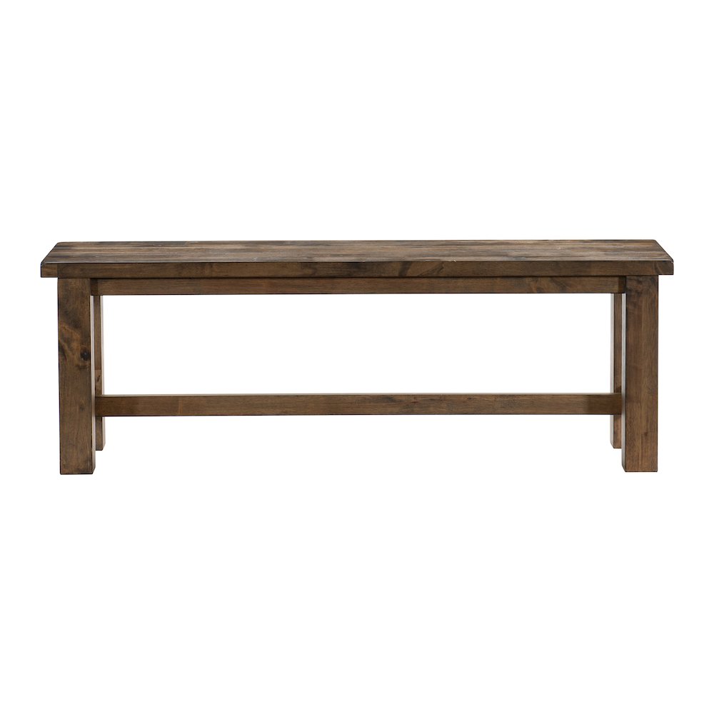 Jerrick Solid Wood Dining Room Bench in Burnished brown. Picture 3