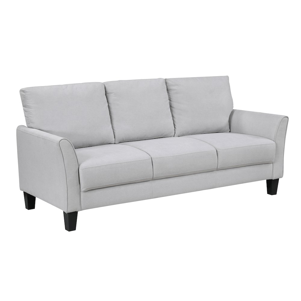 Aliana Textured 2pc Set: Sofa, Loveseat in Gray. Picture 2