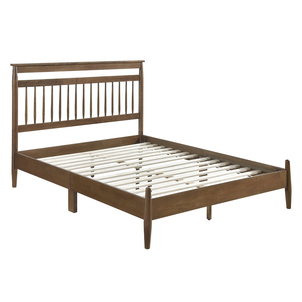 Arlo Asian Hardwood Queen Platform Bed in Chestnut. Picture 2