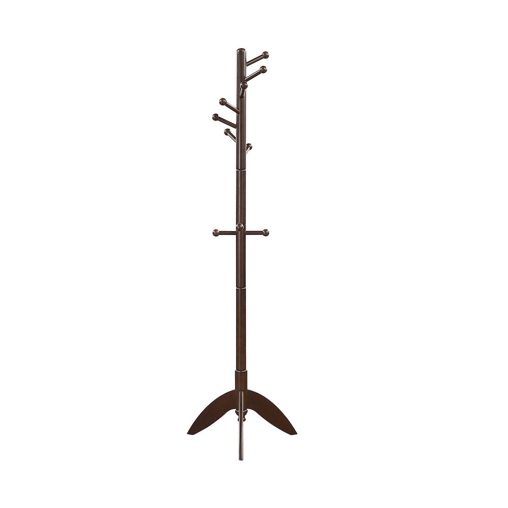 Moe Rubberwood Coat Rack in Dark Brown. Picture 3