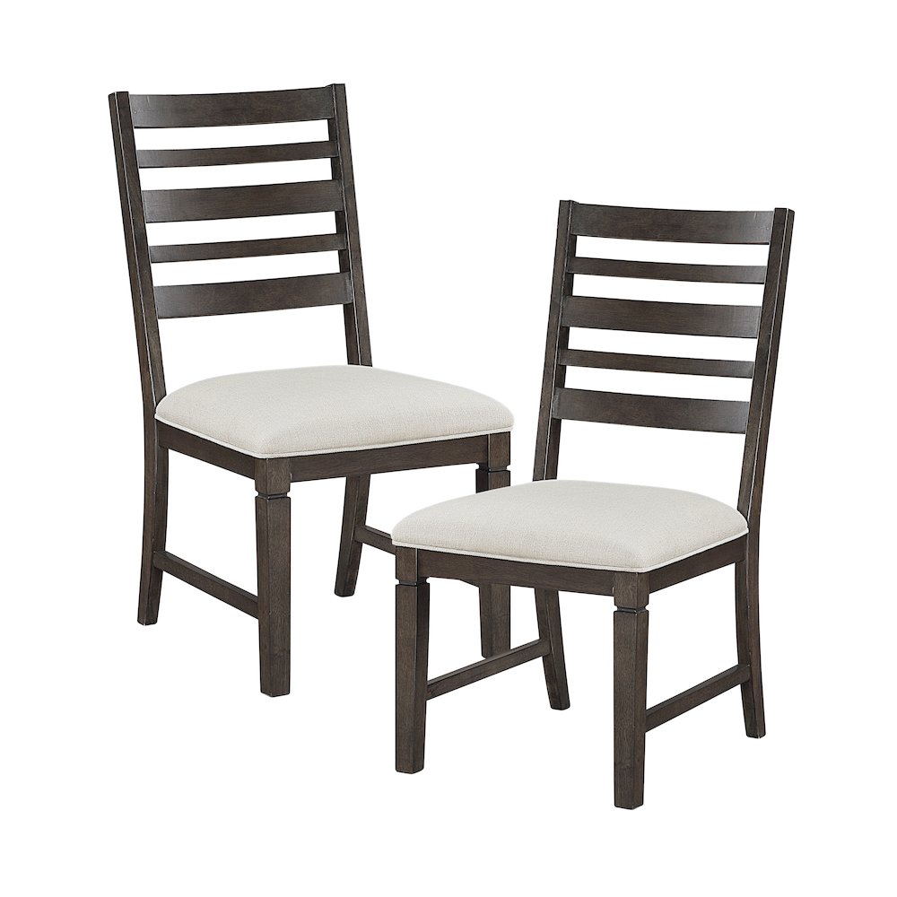 Victoria Asian Hardwood Dining Side Chair, Set of 2 in Dark Espresso. Picture 1