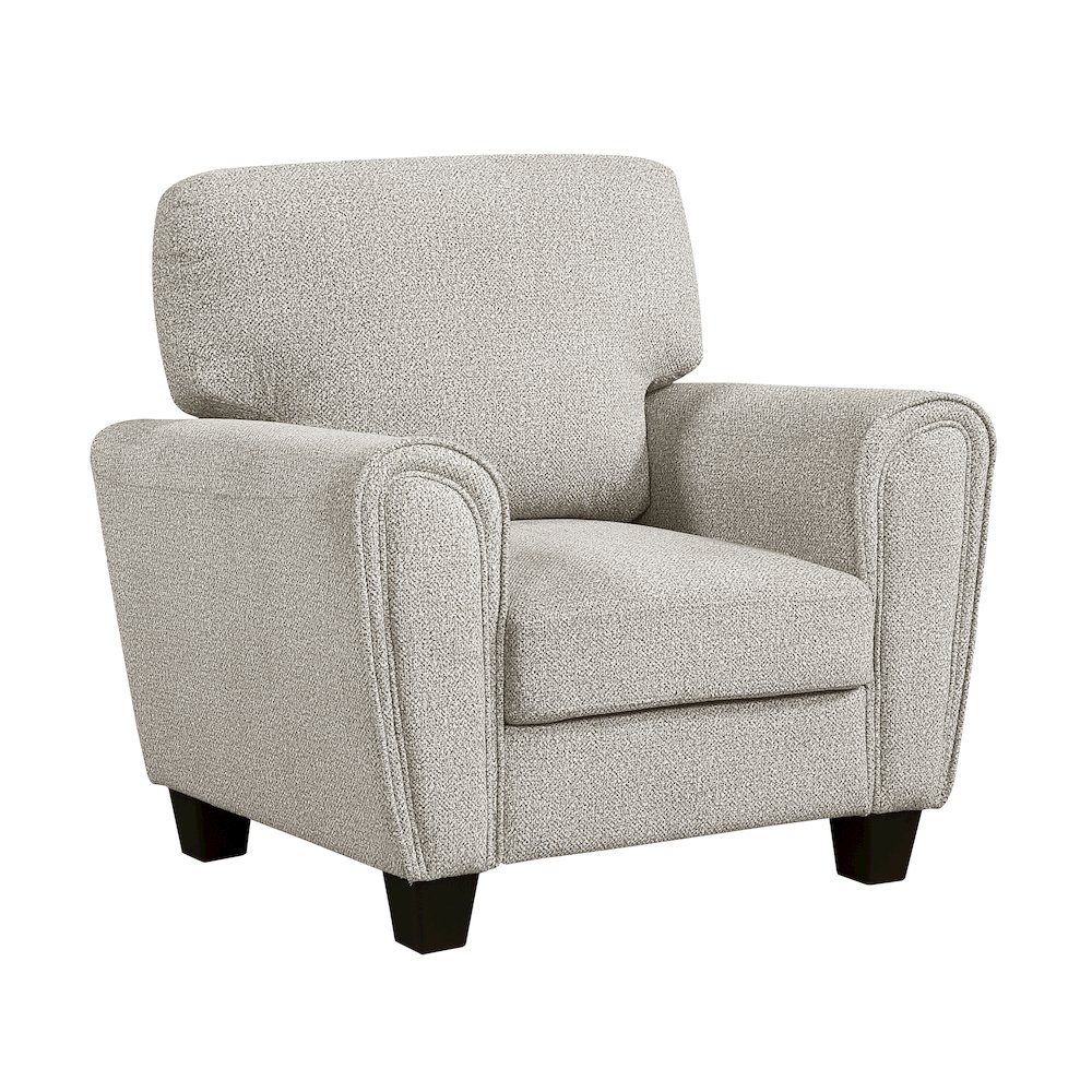 Lemond Chenille 3pc Set: Sofa, Love, Chair in Gray. Picture 1