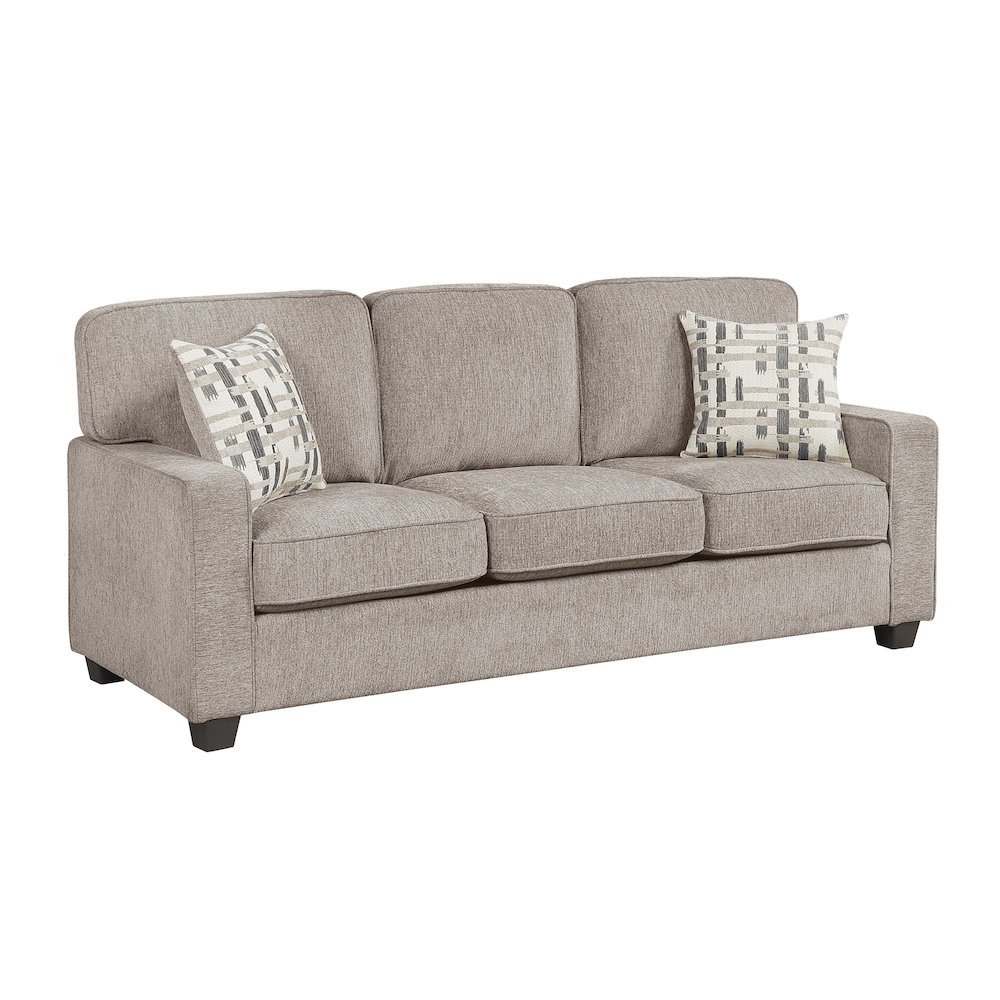 Frances Chenille Sofa in Taupe. Picture 1