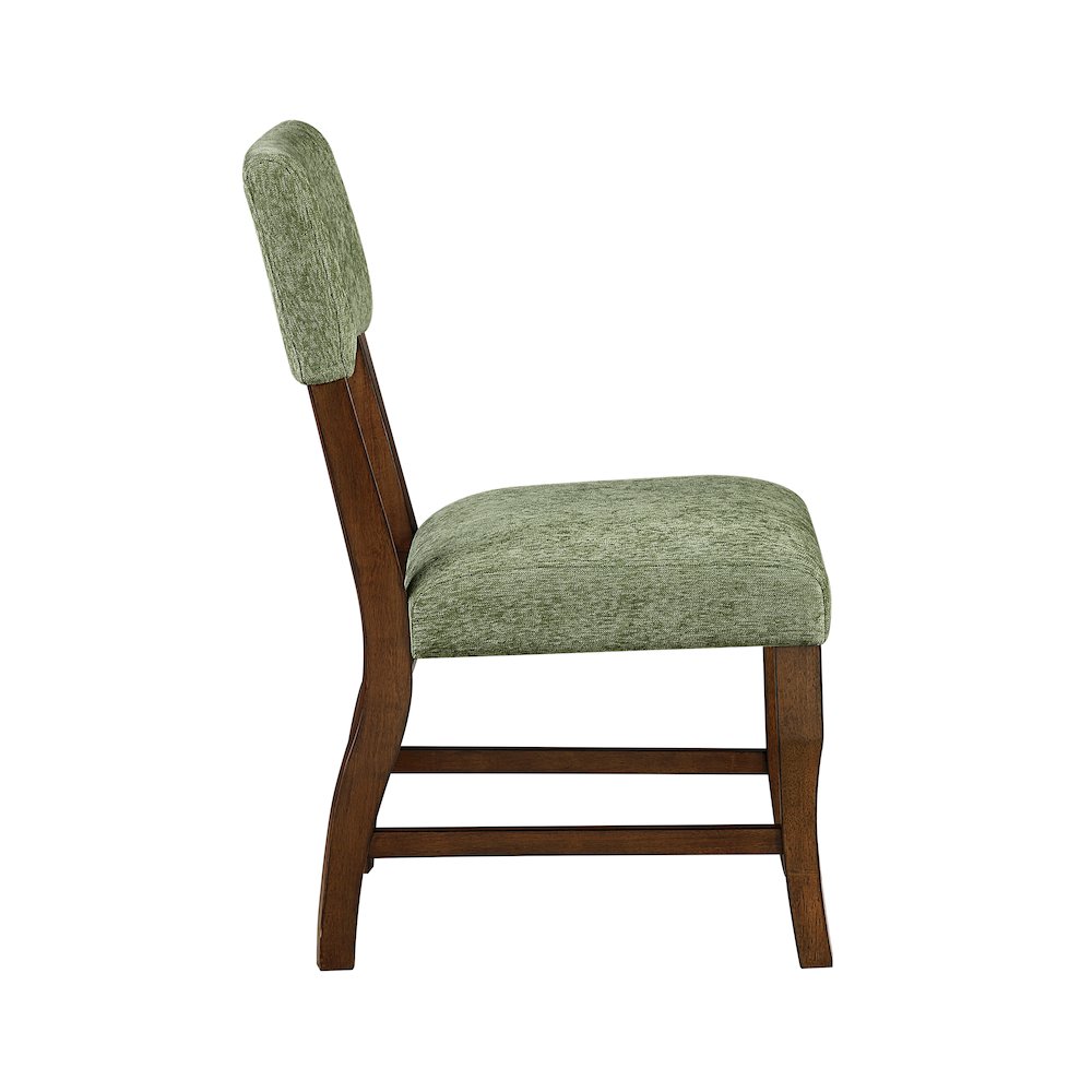 Aiden Chenille Side Chair in Olive. Picture 6