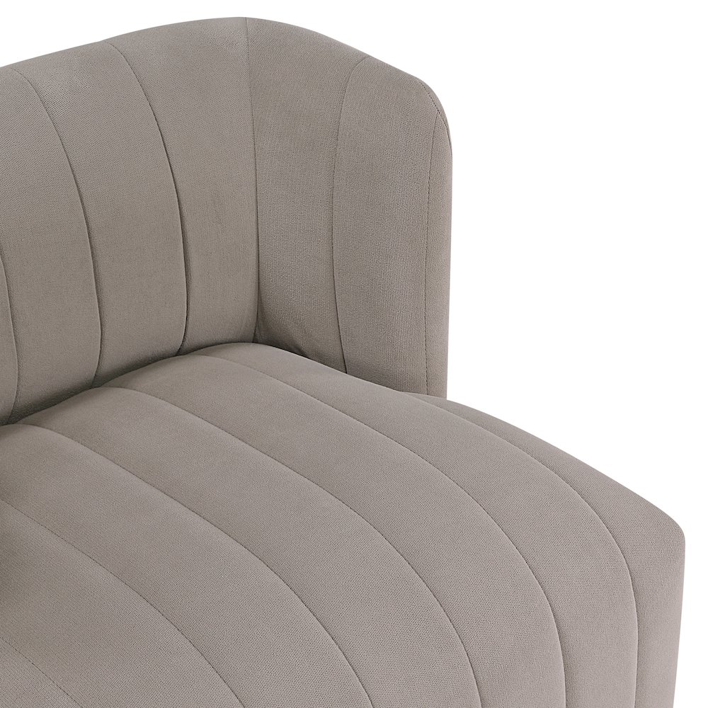 Joyce Textured Swivel Chair in Taupe. Picture 7