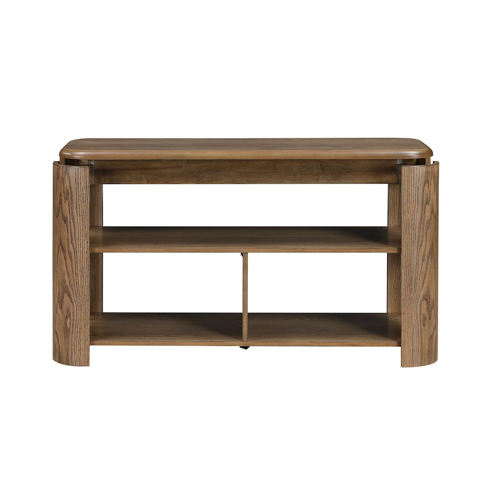 Ellis Asian Hardwood Sofa Table in Brown. Picture 4