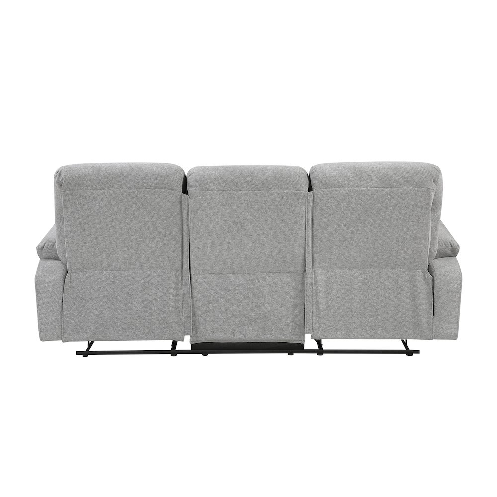 Jules Chenille 3pc Set: Sofa, Love, Chair in Gray. Picture 3