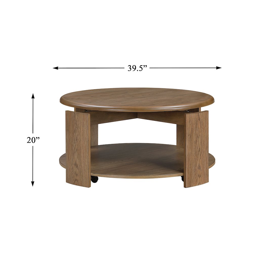 Ellis Asian Hardwood Cocktail Table in Brown. Picture 4