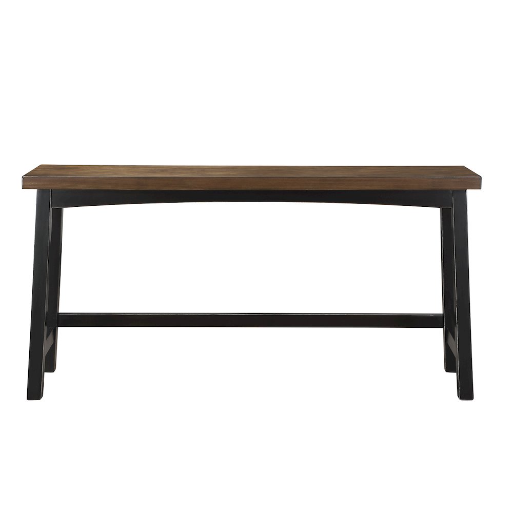 Caspian Solid Wood Counter Height Set (set of 4) in Black and Brown. Picture 3