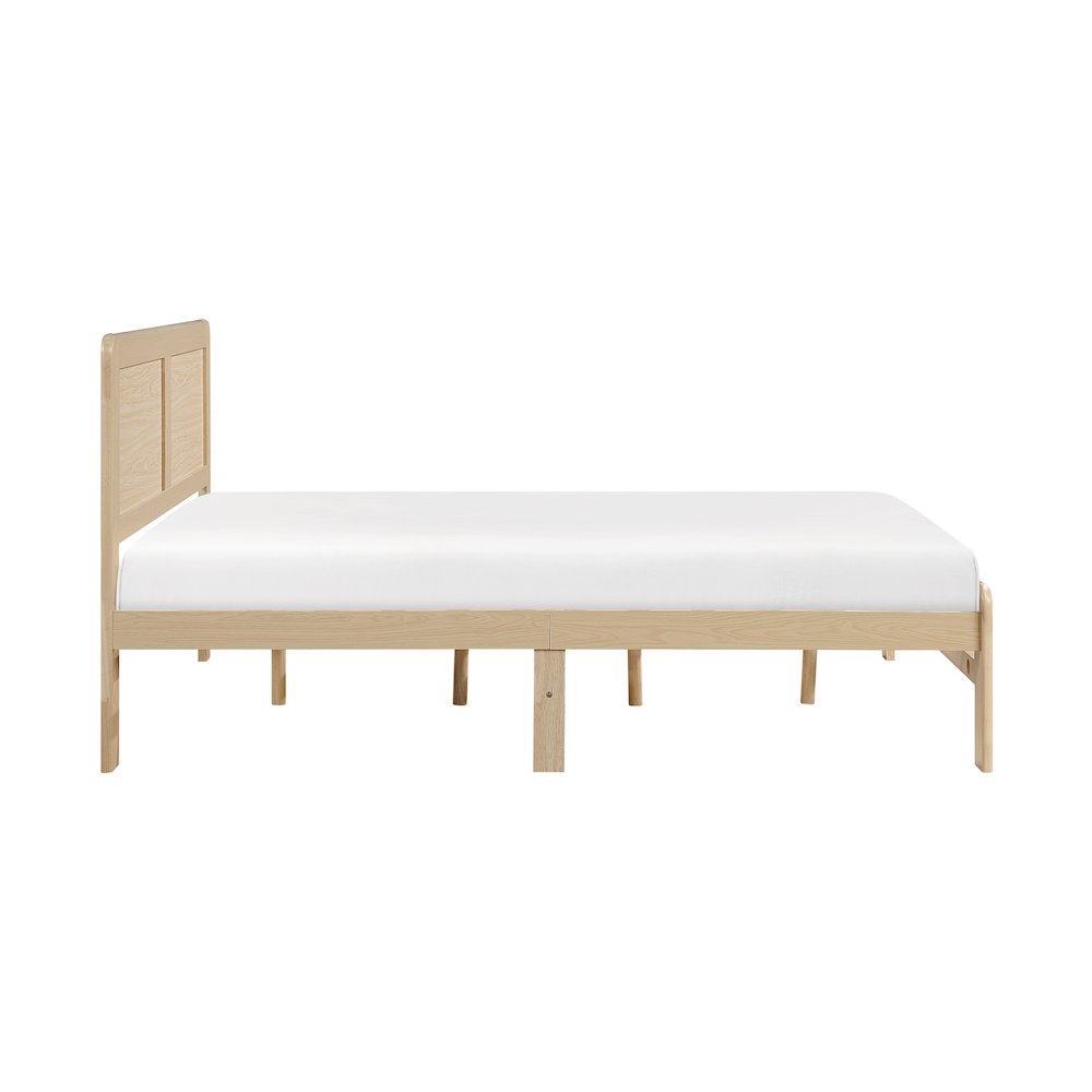 Carter Asian Hardwood Queen Platform Bed in Natural. Picture 9