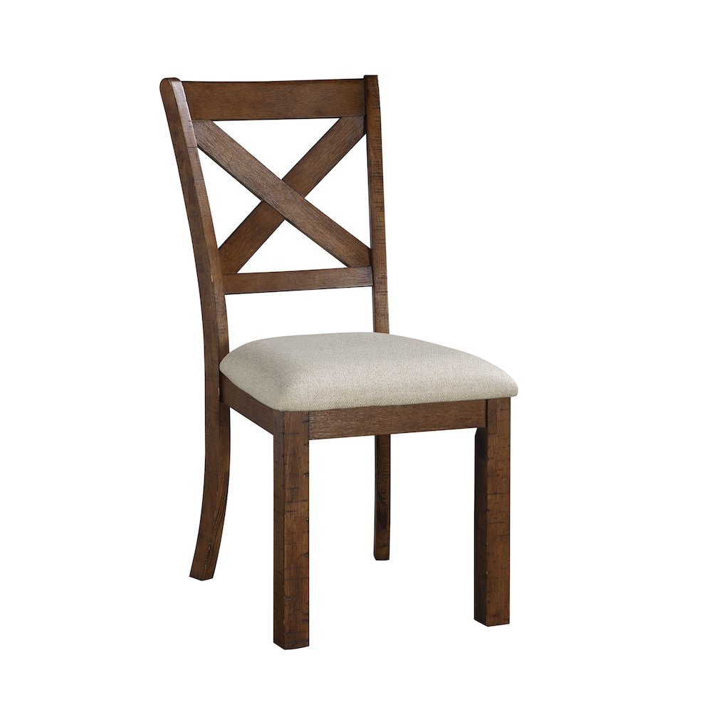 Bonner Pine 5-Piece Dining Set (1 Table + 4 Side Chairs) in Brown. Picture 1