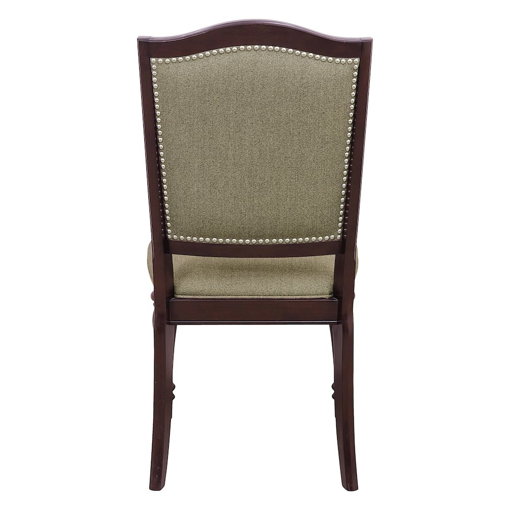 Marston Asian Hardwood Dining Side Chair, Set of 2 in Dark Cherry. Picture 4