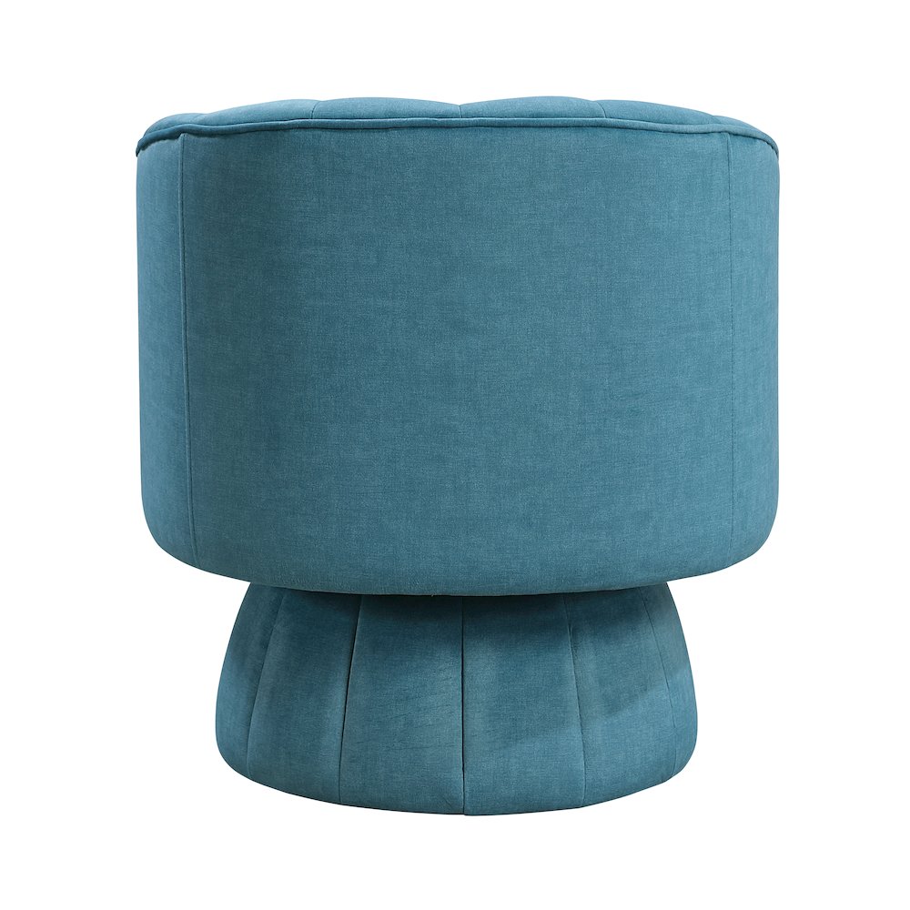 Lonita Velvet Swivel Chair in Dark Teal. Picture 3