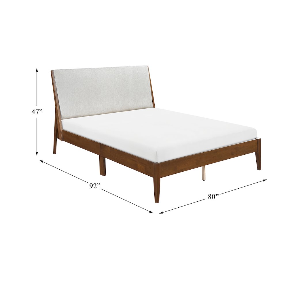 Jasper Chenille Eastern King Platform Bed in Light gray. Picture 4