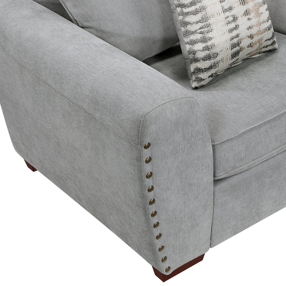 Hume Chenille Love Seat in Gray. Picture 8