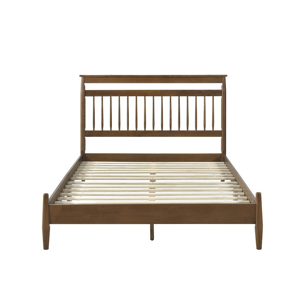 Arlo Asian Hardwood Queen Platform Bed in Chestnut. Picture 5