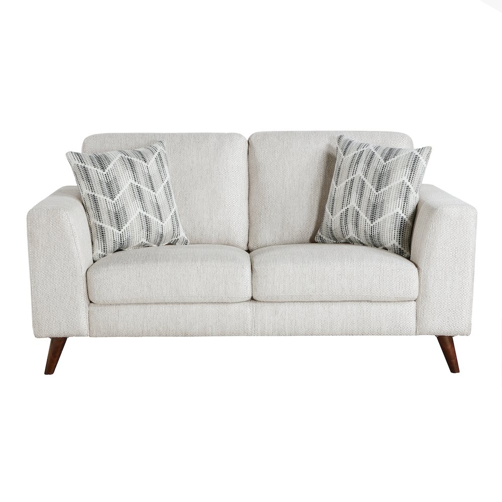 Broadway Chenille Love Seat in Silver Cloud. Picture 5