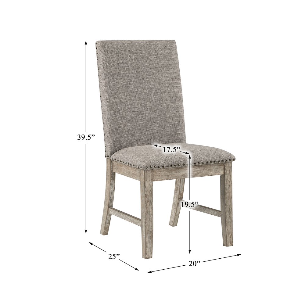 Southlake Textured Dining Room Side Chair, set of 2 in Light gray. Picture 4