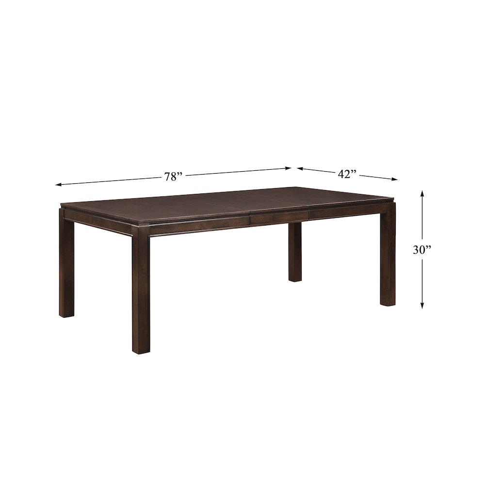 Kavanaugh Wood Dining Room Table in Dark brown. Picture 4