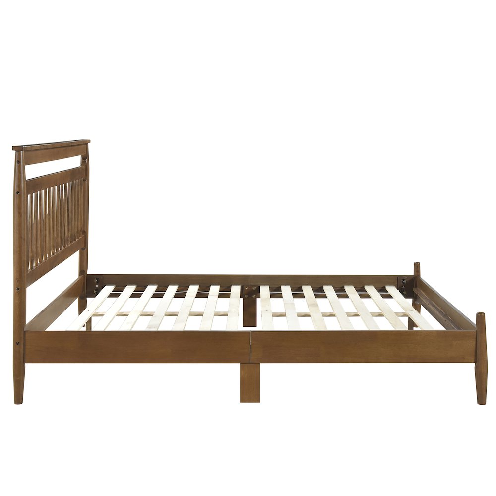 Arlo Asian Hardwood Queen Platform Bed in Chestnut. Picture 8