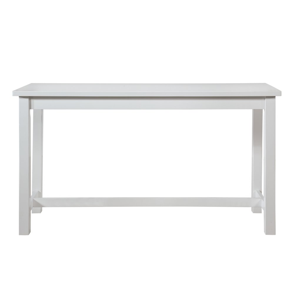 Connected Velvet Counter Height Set (Set of 4) in White Finish. Picture 5