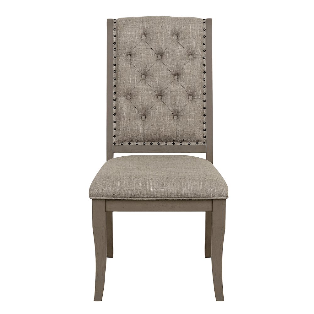 Vermillion Wood Dining Room Side Chair, set of 2 in Cream. Picture 5